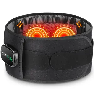 Electric Heated Waist Massager Vibration Waist Belt Elastic Hot Compres  Type-C Rechargeable Body Care