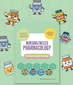 Nursing/ NCLEX Pharmacology Book for Nursing School & NCLEX Review. 230 engaging pages  Spiral book