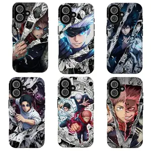 JJK Gojo & Yuji Manga Panel Grunge Anime Durable Custom Casing - Cool Accessories for iPhone 11 12 13 14 15 16 17 Air Pro Max Plus Mini | Shonen Jump Vibe Dark Aesthetic Solid Phone Protector