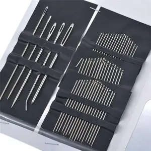 55 pieces / set. Multi-sized stainless steel large-eye manual sewing needle set. Ideal gift for Mother's Day, birthday, or party.