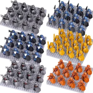 11PCS DIY Medieval Elf Soldiers Guard Mini Building Blocks Doll Assembly Building Blocks MOC Creative Children's Toys popular