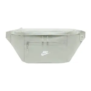 Nike ELEMENTAL Premium Logo Print Zipper Closure Fabric Unisex Crossbody Bag In Light Silver