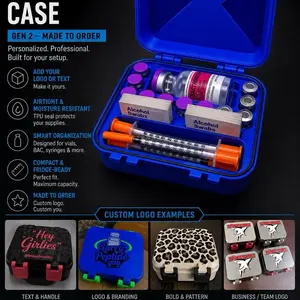 Custom Logo Peptide Storage Case (Gen 2) – Personalized Airtight Organizer for Vials, BAC & Syringes