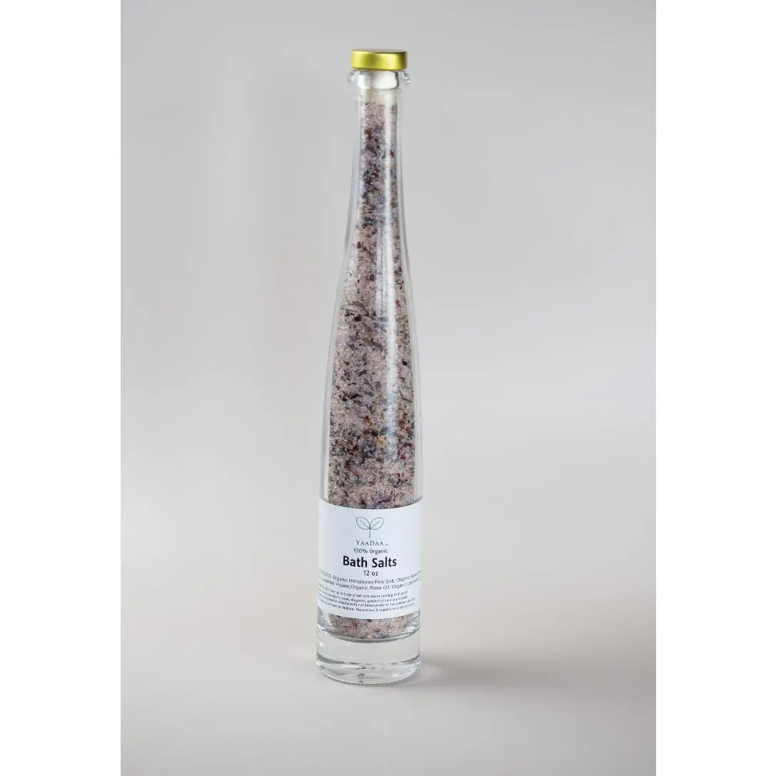 YaaDaa Beauty Lavender Rose Bath Salts - 12oz Organic Botanical Blend with Pink Himalayan Salt, US All-Body Soak for Relaxation, Soothing Skin Detoxifying Moisturizing Bath & Body Care