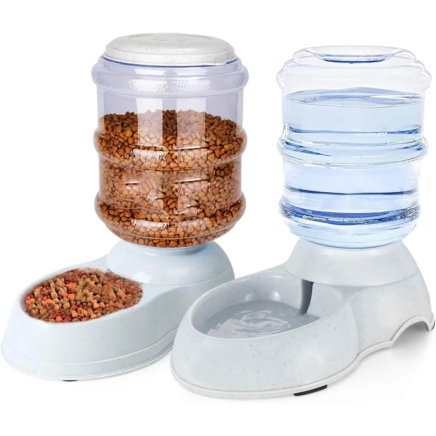Automatic Dog Feeder and Water Dispenser Set for Large Dogs, 3 Gallon Gravity Dog Cat Food and Water Dispenser Set with Pet Food Bowl,Large Dog Food W
