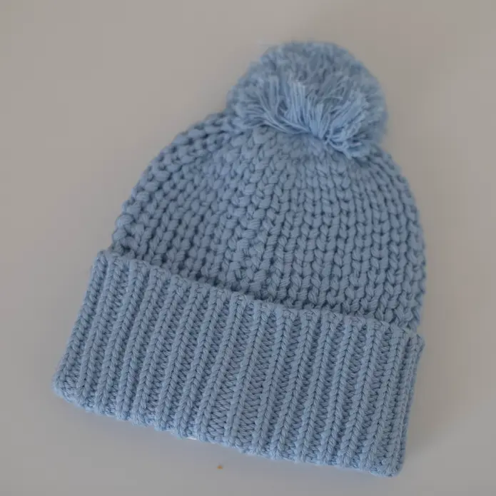 Zoa Chunky Knit Beanie - Blue