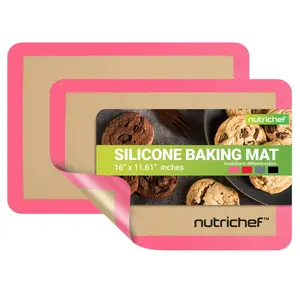 Silicone Baking Mats – 2 Pack | Nonstick Reusable Baking Sheets - Food-Grade Safe, Oven Safe UpTo 480°F - Dishwasher Safe & Easy Clean - For Baking, Roasting & Food Prep - Home Kitchen Accessory