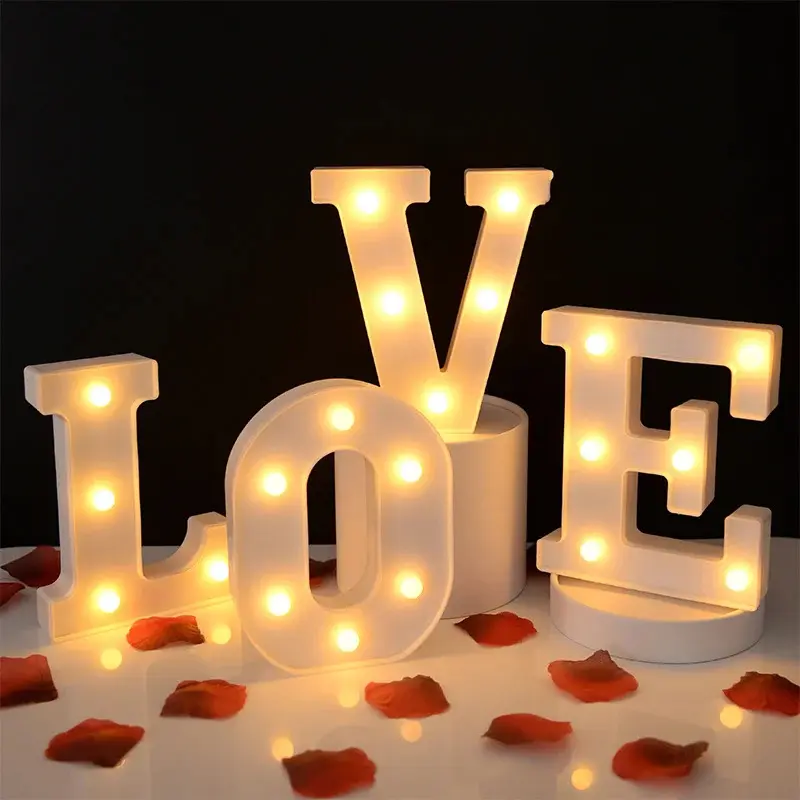 16cm USB-Powered LED Luminous Number & Letter Night Lights - 0-9 Digits, A-Z led alphabets Lamps, Festive Party Decorations for Birthday, Home Use, Led Light Letters, Party Lighting Decoration partydecor backdrop arch