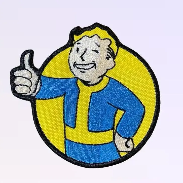 Fallout VaultBoy Embroidered Sew-On/Iron-On/Hook Backing Patch - 3.72"x3.87", High-Quality Durable Fabric, Crisp-Stitch Logo, for Jackets Backpacks, Ideal for Gear Customizers