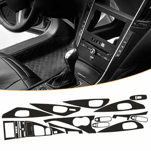 18X Carbon Fiber Cover Car Interior Accessories Trim ,For Infiniti Q50 2014-2019