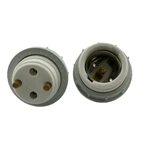 Rebaydo 2pcs GU24 2 Pin Male to E26 E27 Female Bulkhead Ceramic Adapter