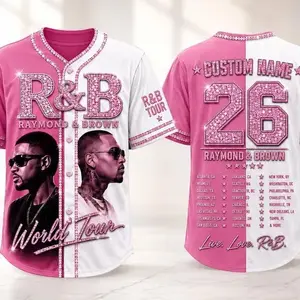 R&B Tour Inspired baseball jersey, Hip Hop Concert Shirt, Urban Streetwear Graphic, Shirt Unisex