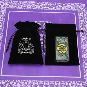 FASHION - 1Piece 13x18cm Black Velvet Tarots Bag  Cards Storage Runes Constellation Witch nation Accessories Jewelry Dice Pouch