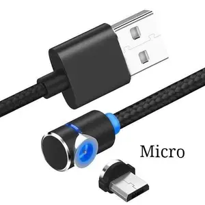 LED Magnetic Instant Charging Cable - USB to USB-C Mobile Multi-Device Adapter, Durable Aluminium Automatic Magnetic Connector for Cellphones, Android Mobile Devices, Multi-Device Adapter Cables