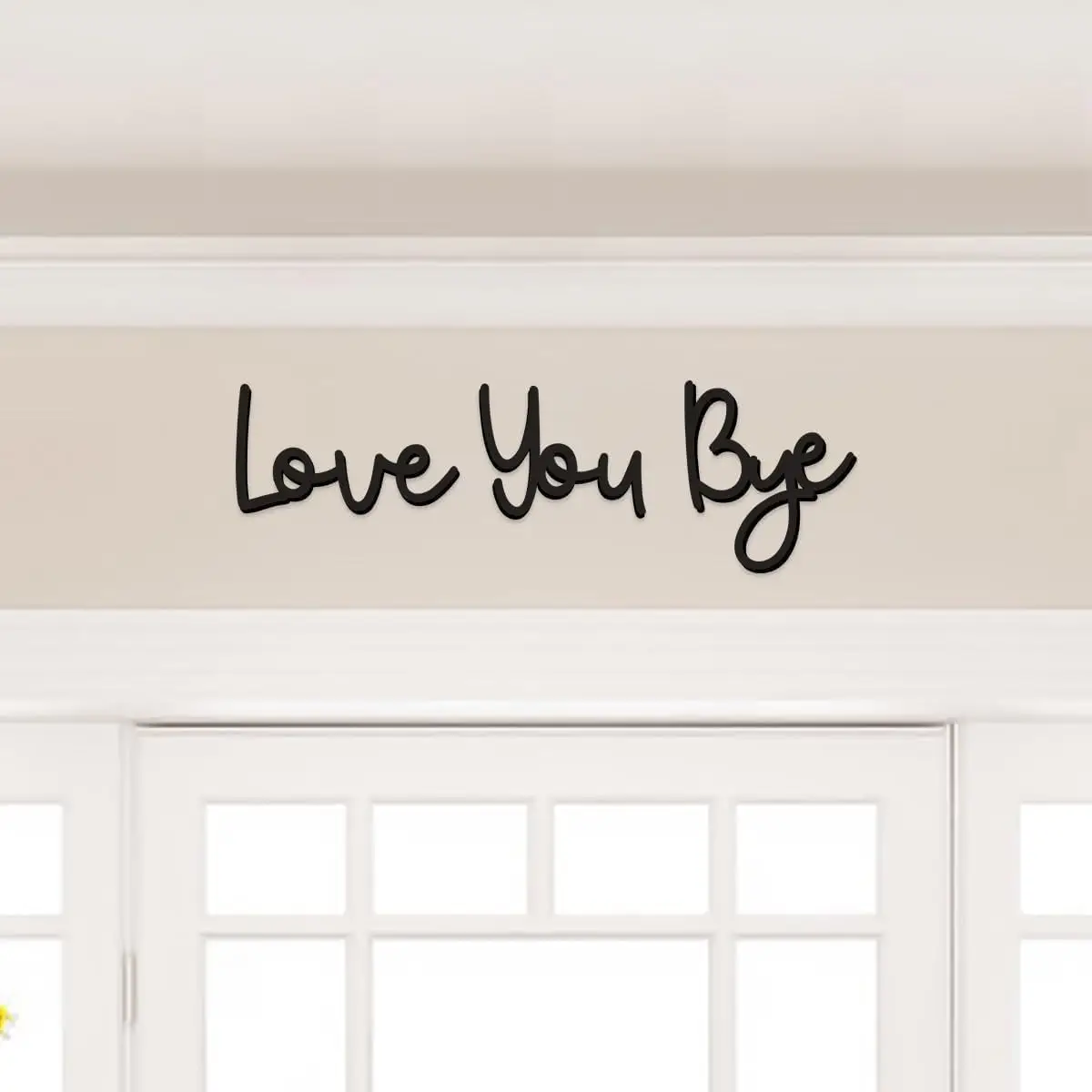 Wooden Wall Hanging Sign, 1 Set Love You Bye Wall Decor, Wall Art Decor for Home Living Room Bedroom, Home Decor, Room Decor, Bedroom Accessories, Woo
