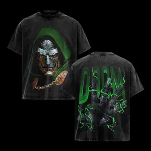Doctor Doom Print Acid Washed Cotton Tee, Vintage Graphic T-Shirt Washed For Fans Super Hero Movie, Design Top Cotton Streetwear Comic Superheroes Hoodie Clothes Menswear Womenswear, T-Shirt Unisex Hot 2026