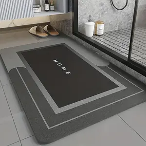 Super Absorbent Bathroom Mat, Quick Dry Non-Slip, Anti-Slip Bottom, Ideal for Bathrooms, Kitchens, Laundry Rooms, Easy Clean Rug
