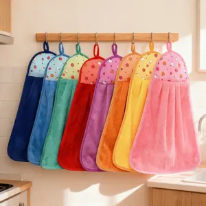 4pcs Kitchen Towels (Hand-Drying) - Ultra Soft, Vibrant Fruit Design, Absorbent Hanging Style, Convenient Hanging, Durable Set for Kitchen & Bathroom