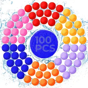 100 Pack Quick-Fill Reusable Water Balls Summer Water Toys for Outdoor Games, for Kids Adults Boys Girls Pool Parties Beach Backyard