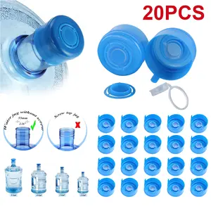 20 Pack Water Jug Caps Reusable Water Bottle Caps Spill Resistant Replacement Caps for Water Dispenser Jugs (Blue)