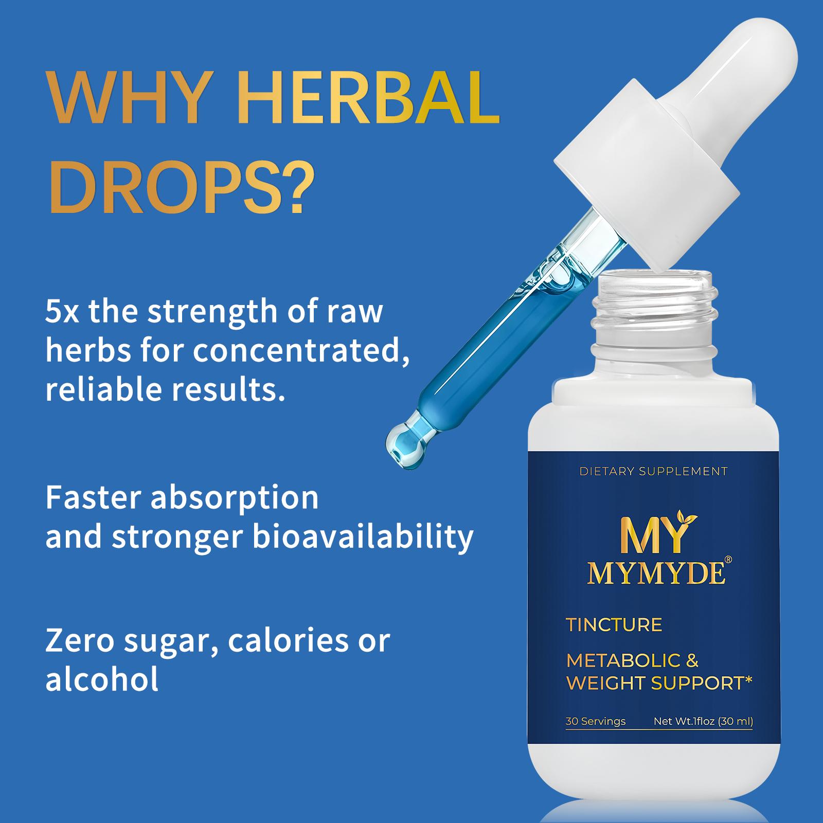 MYMYDEMetabolic Support Liquid Herbal Drops* | Antioxidant Rich, Alcohol-Free, Clinically-Tested, Certified Gluten-Free, PETA Certified Vegan & Cruelty-Free, Third Party Tested, Plant-Based, Made in the USA