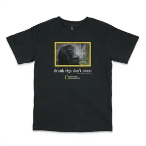 Chimpanzee Smoking Custom Printed T-Shirt, for Men for Women