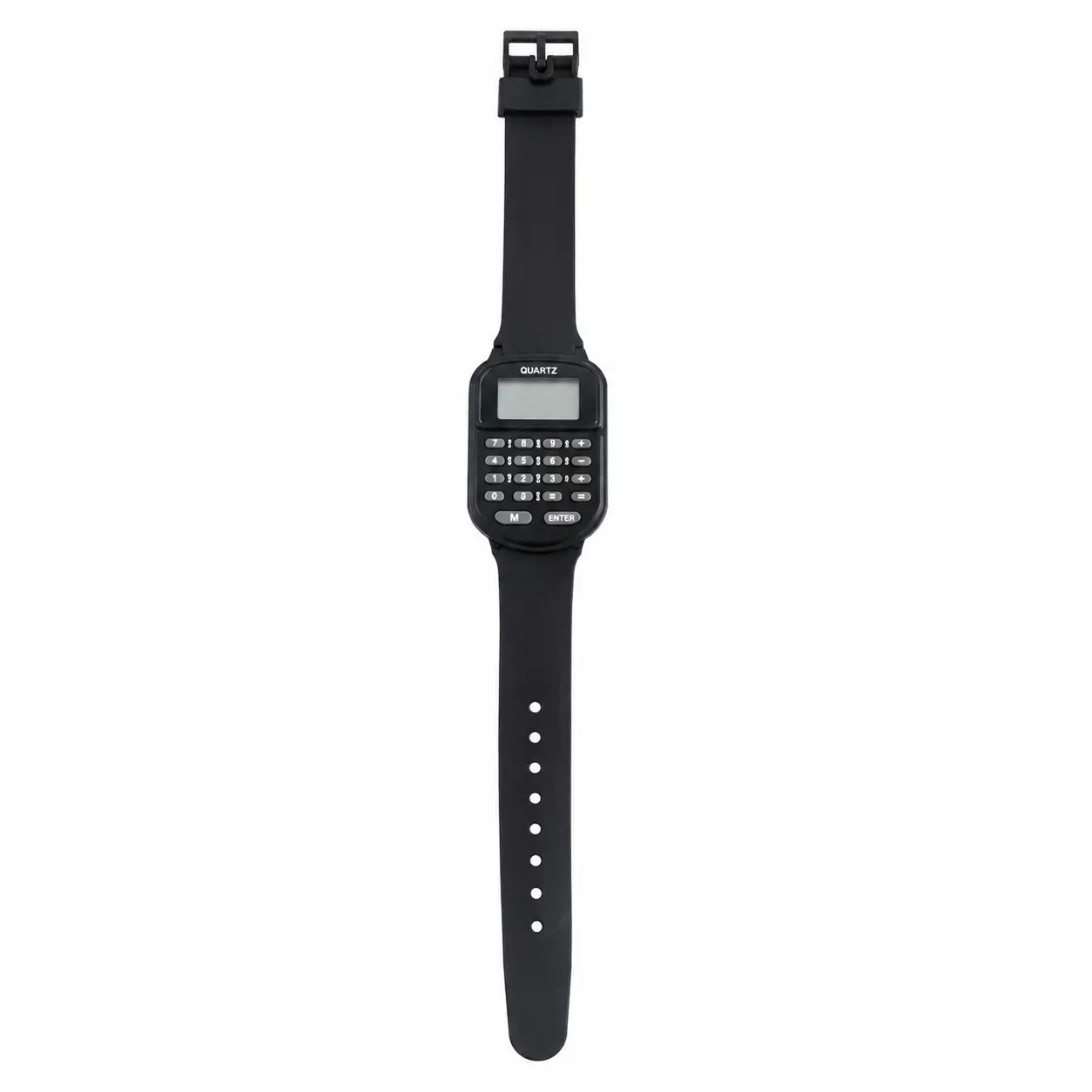 Black Quartz Digital Calculator Wristwatch - Requires a Battery