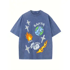 Me Oversized Cotton Solid Drop Shoulder T Shirts for Men Vintage Streetwear Basic Tees Baggy Hip Hop Unisex Tops Acid Wash Tshirt