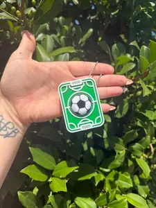 Soccer Field Clicker Keychain Fidget Toy | Soccer Lover Gift | Soccer Field Keychain | Sensory Clicker | Sports Backpack Accessory