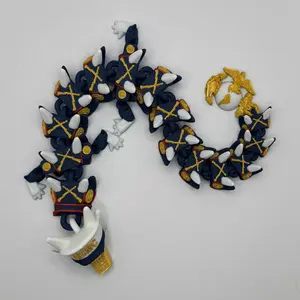 USMC Dragon – Articulated Marine Corps Dragon | 3D Printed by Steven Wolf | Military Tribute Gift