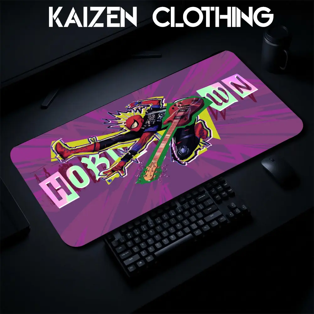 Spider-Punk DC, Super hero Gaming Mouse Pad Personal, Custome, Movie Desk Mat Extended Keyboard Pad Waterproof Non Slip Rubber Base Large Mousepad for PC Gamer Setup Desk Accessories 40x21 Inch,Office Gifts, Decor desktop