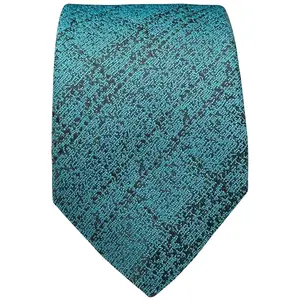 BISSE Necktie - Micro Fabric Men's Tie, Blue Patterned Men's Tie