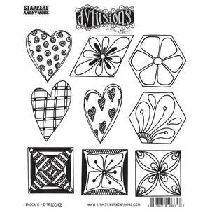 Dylusions Stampers Anonymous Cling Mount Stamp Block It