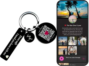 NUUBIZ Drive Safe Keychain – “I Need You Here With Me” Boyfriend Keychain Gifts with NFC/QR Memory Tag, Add Photos & Voice, No App, No Fees, Valentine’s Day Gift for Him/Her/Dad/Husband/Men/Women