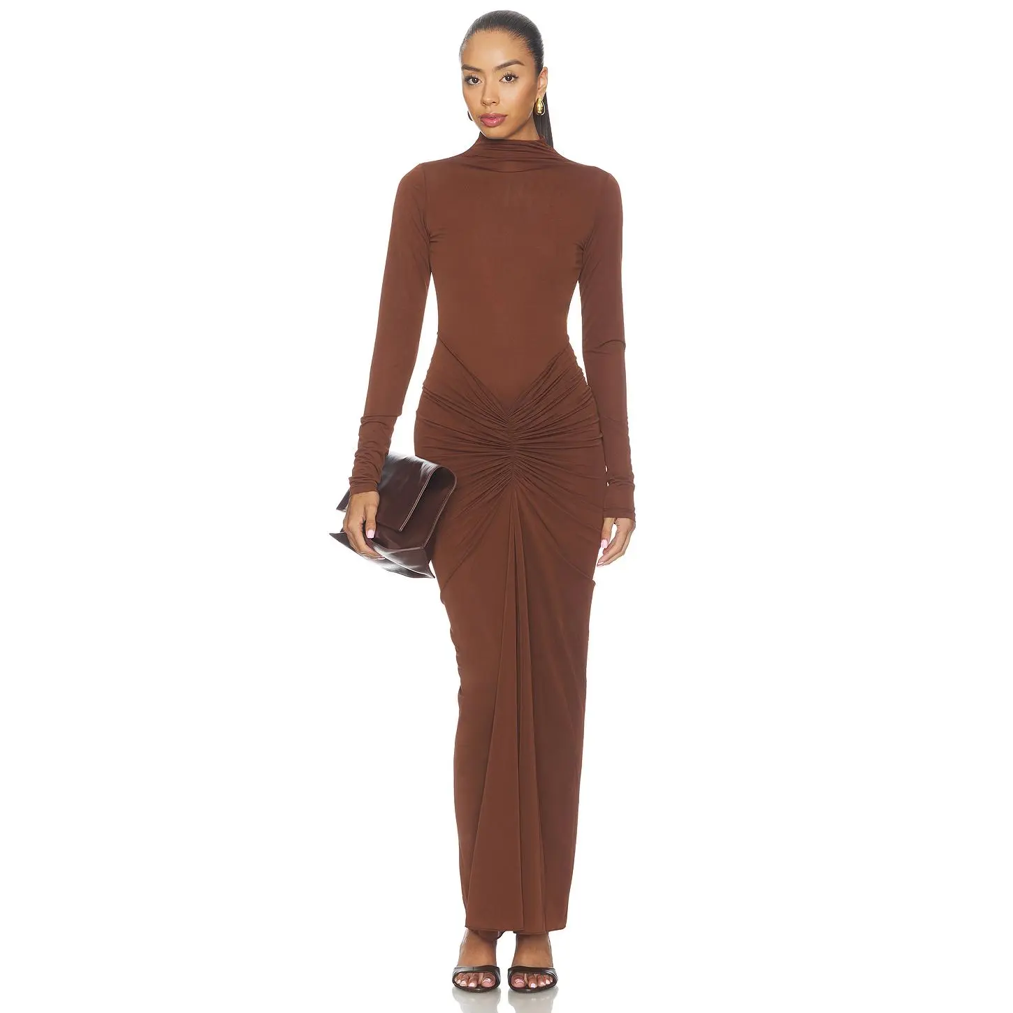 Ronny Kobo Scorpio Dress in Brown
