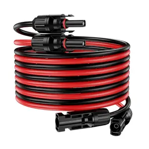 10AWG Outdoor Solar Panel Extension Cable with Waterproof Female and Male Connectors, Wire