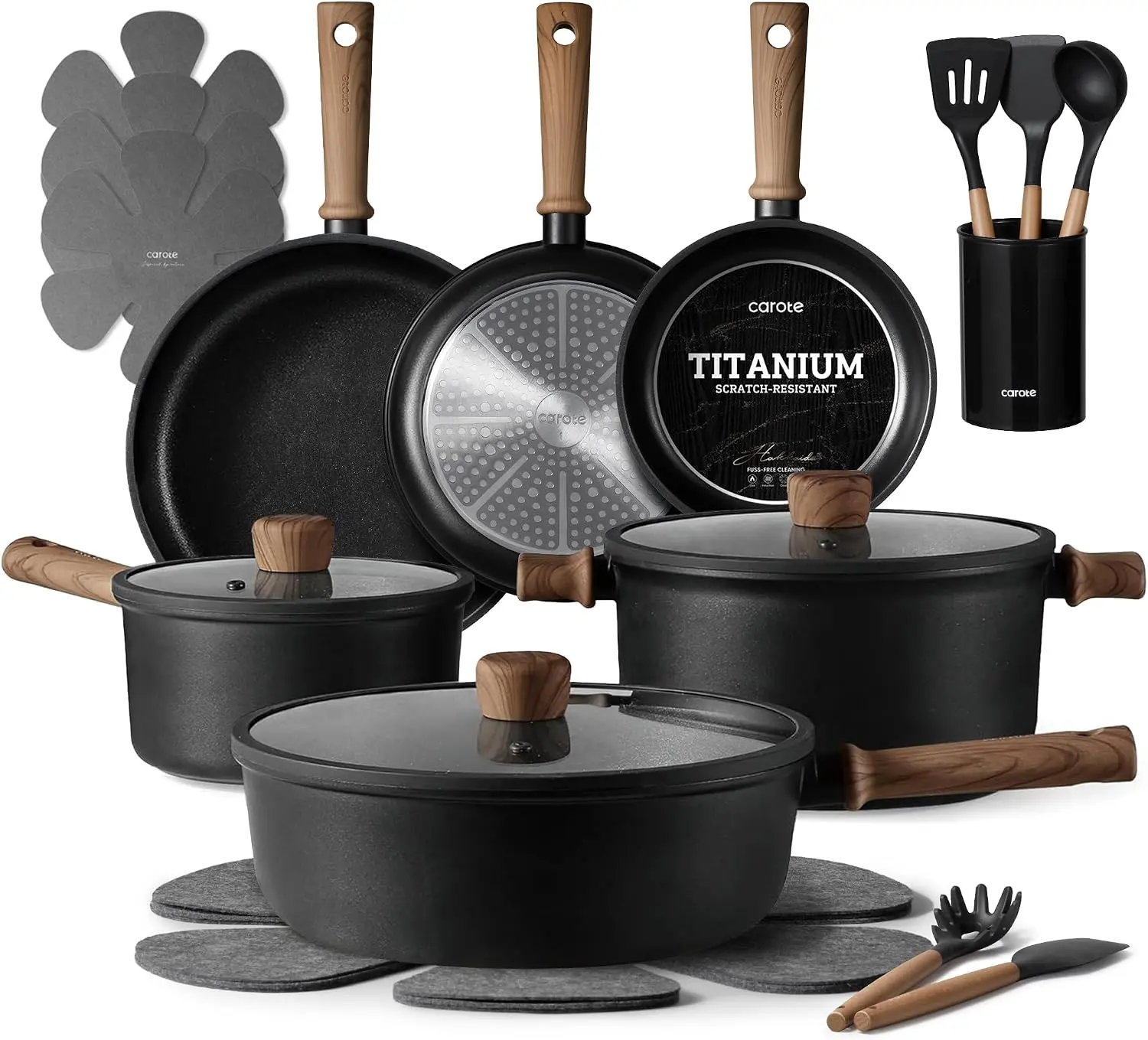 21-Piece Nonstick Cookware Set, Pots and Pans Set, Multi-Piece Kitchen Cookware