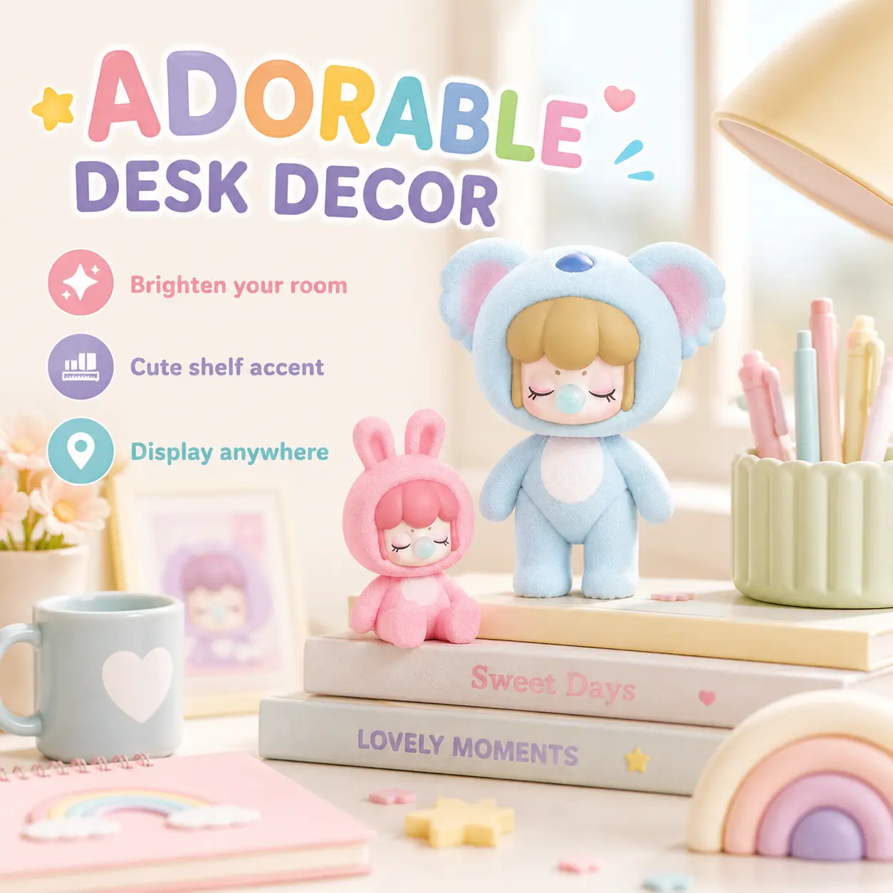 【Rolife】Nanci Fluffy Party Series Sealed Blind Box - Decorative Fluffy Look Single Figurine, Creative Gift for Girls Cupid Plush