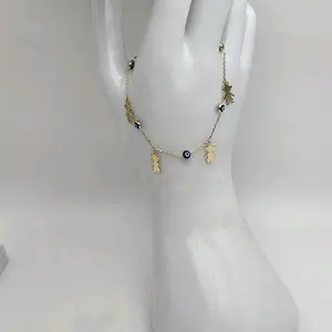 10K Turkish Eye Lucky Bracelet