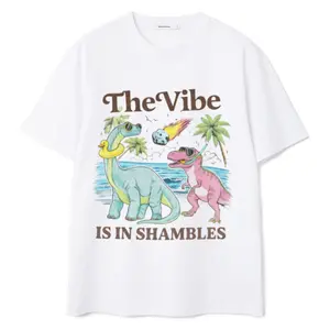 The Vibe Is In Shambles TShirt, Funny Dinosaur Sweatshirt, Cute Mental Health Tee Gift, Gift For Her,Funny prints, distinctive patterns, personalized short-sleeve T-shirt.