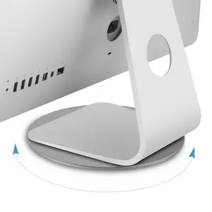360 Degree Rotating Stand for iMac and LCD Monitors Universal Aluminum Alloy Base with Sturdy Tray for Stable Support and Smooth Rotation