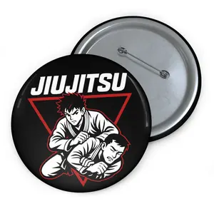 Custom Jiu Jitsu Pin Buttons | Martial Arts Lapel Pins, Gift for Athletes, Sports Accessories, Jiu Jitsu Enthusiasts, Customizable Pins