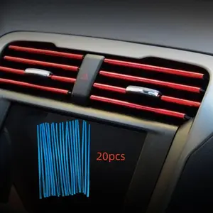 20-Piece Car Interior Decoration Strips Set, Air Vent U-Shaped Trim, Door Edge Protector, Car Accessories & Decorations, Ideal Holiday Gift