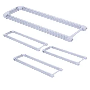 HOLDWILL T8 U Bend LED Tube Light,LED U Shaped Bulbs, 2x2FT 24W 6000K Daylight White,G13 Base Dual-End Powered,Ballast Bypass Clear Cover 100-277V