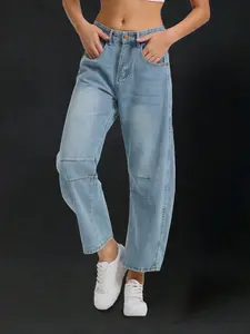 American Casual Tapered Jeans Carrot Pants Women's Autumn Loose Design Sense Retro Blue Jeans