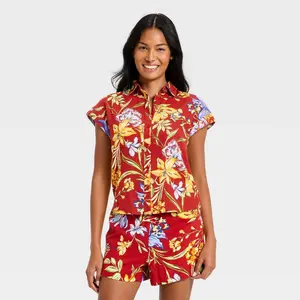 Women's Button-Up Linen Shirt - A New Day