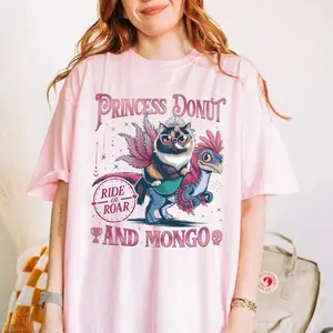 Princess Donut And Mongo T-Shirt, Dungeon Crawler Carl Sweatshirt, Ride Or Roar Hoodie, Princess Donut T Shirt, Princess Donut Merch, Unisex Sweater Pullover Tee