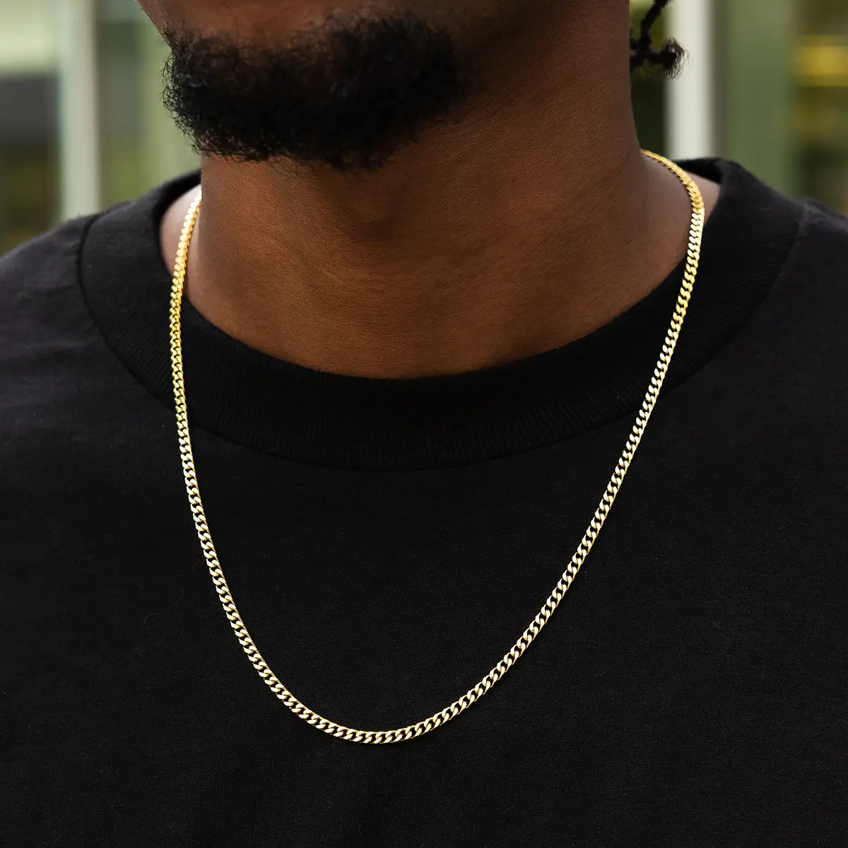 GLD Micro Cuban Chain | 18k Yellow Gold Plated, 3mm in Width, 16-28" Lengths - Perfect Gift #tiktokshopsummersale GLD Micro Cuban Chain | 18k Yellow Gold Plated, 3mm in Width, 16-28" Lengths - Perfect Gift #tiktokshopsummersale