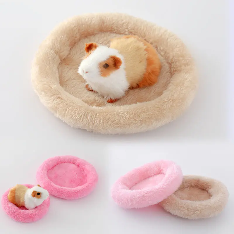 PP-Flannel Soft Cushion Hamster Nest, 2 Sizes Small Pet Litter Mat for Hamsters, Hedgehogs, Pet Supplies Accessory, Two Sizes