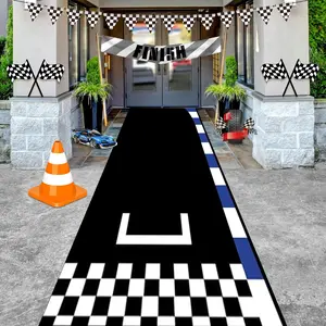 1pc Sporty Simple Durable Motorcycle Mat Long Rug for Garage Living Room Motorcycle Decoration, Indoor Carpet, Easy Storage